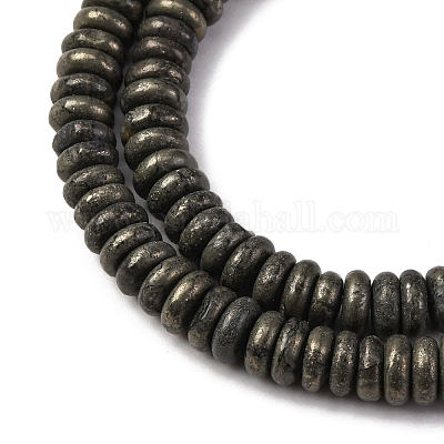 Природного пирита бисер нитей G-L624-H16-6x2mm-1