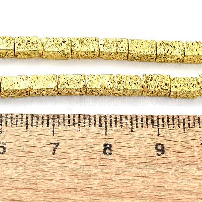 Гальванические бусины из натуральной лавы G-I360-K02-01-1