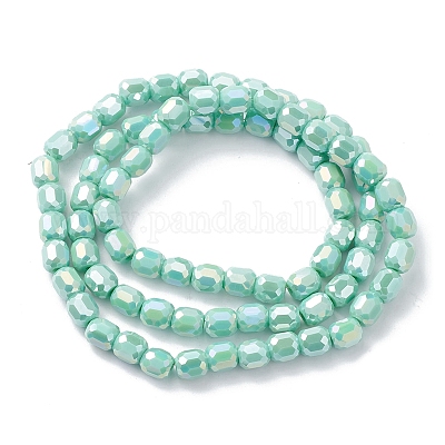 Стеклянные бусины с гальваническим покрытием  EGLA-K015-08D-1