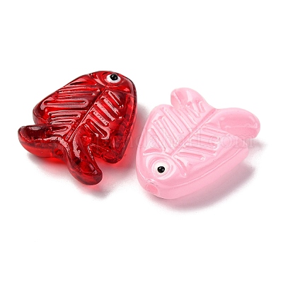 Прозрачные стеклянные эмалевые бусины LAMP-U004-06M-1