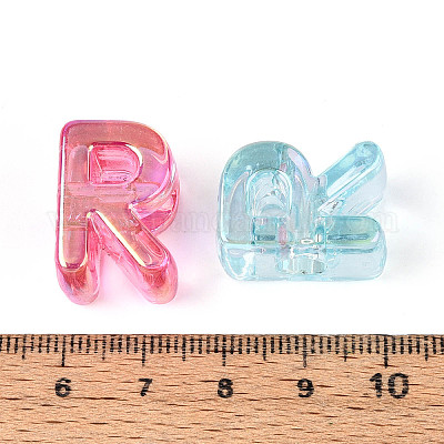 УФ-покрытие прозрачные акриловые европейские бусины OACR-M027-02R-1