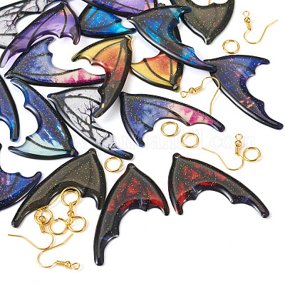 Набор для изготовления сережек в виде крыльев бабочки своими руками DIY-TA0005-39-1