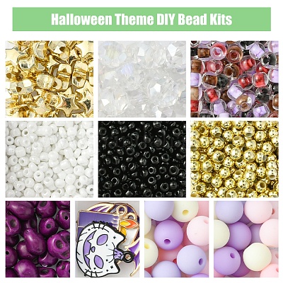 Наборы бусин своими руками на тему Хэллоуина DIY-FS0006-96B-1