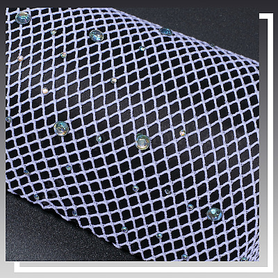 Длинные перчатки из полиэфирной сетки AJEW-WH20020-003A-1