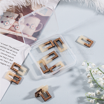 Подвески из смолы и дерева RESI-OL0001-09B-1