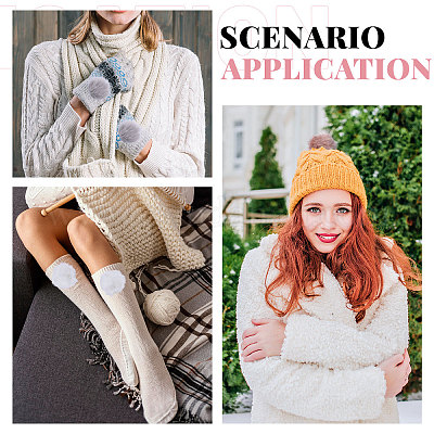 6 шт. Мягкий помпон из искусственного меха лисы 6 цветов DIY-CA0007-63-1