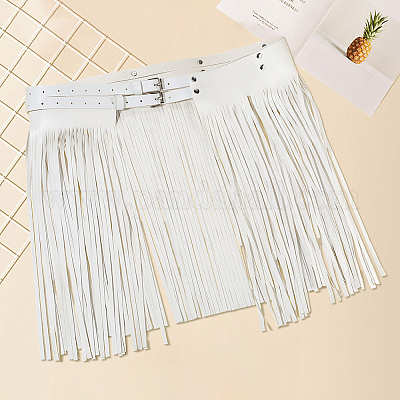 Пояса для юбок из искусственной кожи с бахромой AJEW-WH20020-266B-1