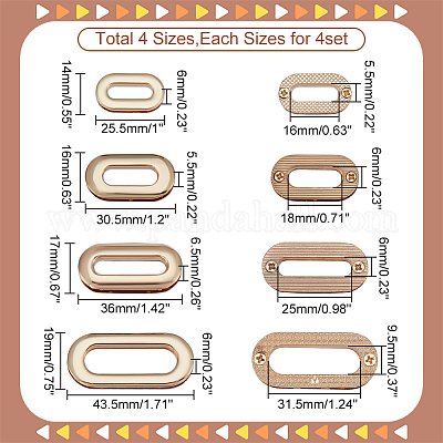 16 шт. 4 шт. ввинчивающиеся люверсы из цинкового сплава с фурнитурой&nbsp;FIND-WR0008-55-1