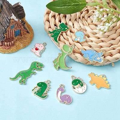 10шт 10 стиля подвески из сплава с эмалью ENAM-YW0003-25-1