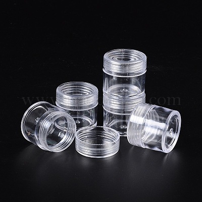 プラスチックビーズ収納ケース  コラム  透明  4.3x4cm  容量：35ミリリットル&nbsp;X-CON-D005B-01-43x40-1