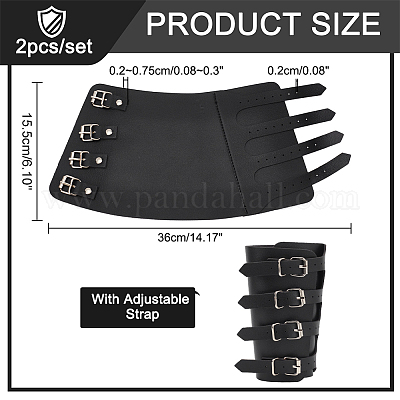 Регулируемые браслеты из искусственной кожи с железными пряжками AJEW-WH0248-458-1