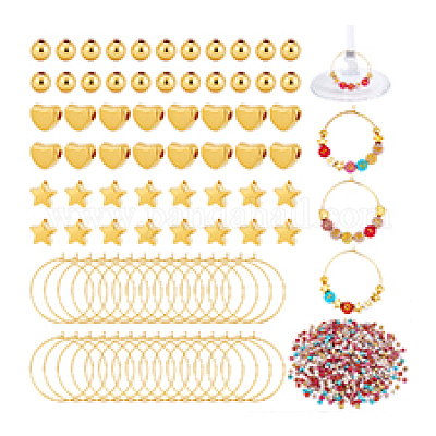 Наборы для самостоятельного изготовления подвесок для бокалов вина DIY-PH0031-44-1