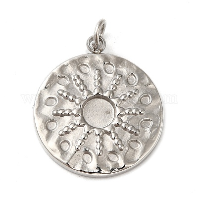 Подвеска-кабошон из не тускнеющей нержавеющей стали 304 STAS-K263-45P-1