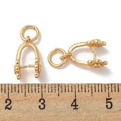 Латунь микро проложить кубический цирконий KK-K378-07G-03-1