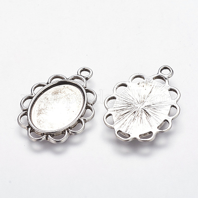 Овальной сплав цинка сеттинги подвеска ободок кабошон X-PALLOY-AD43306-AS-1