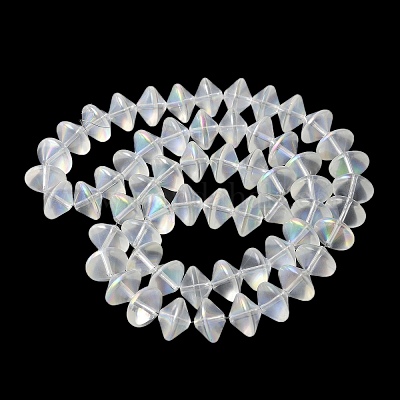 Стеклянные бусины с гальваническим покрытием  EGLA-G038-01A-HR03-1