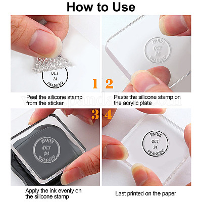 French Words Travel Transparent Clear Silicone Stamp/Seal for DIY