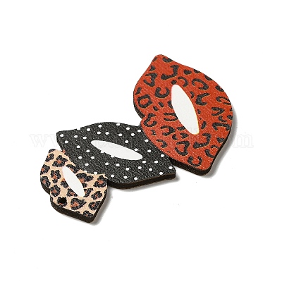 Большие подвески из осины с односторонним принтом WOOD-G014-34-1