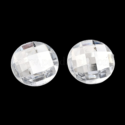 Cabochons en acrylique avec strass &nbsp;GACR-R002-25mm-08-1