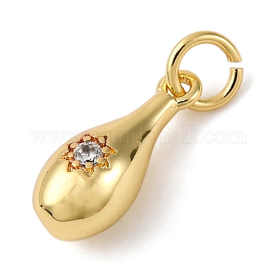 Латунные микро проложить кубического циркония подвески KK-P308-55G-1