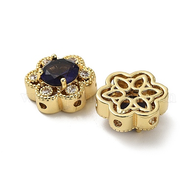 Латунные микро проложить кубического циркония бусы KK-B142-33G-1