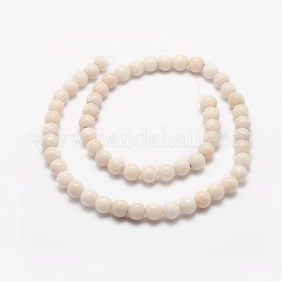 Натуральный белый нефритовый шарик нити G-G666-09-1