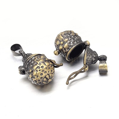 Резные горшок стойки покрытия латуни молитва коробка подвески KK-L101-18AB-NF-1