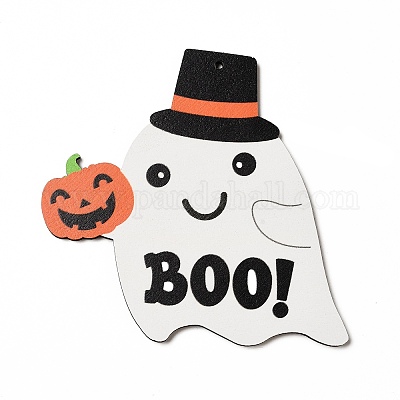 Большие подвески из дерева с односторонним принтом WOOD-I010-09H-1