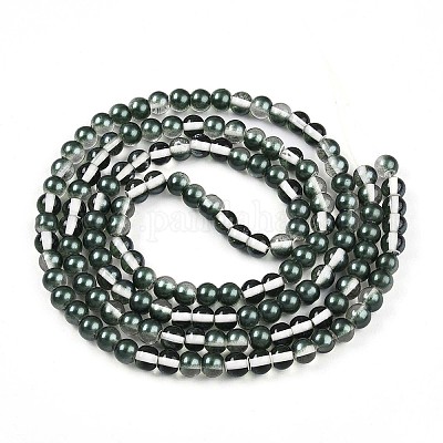 Запекание окрашенные прозрачные стеклянные бусины нити X1-DGLA-N011-6mm-07-1