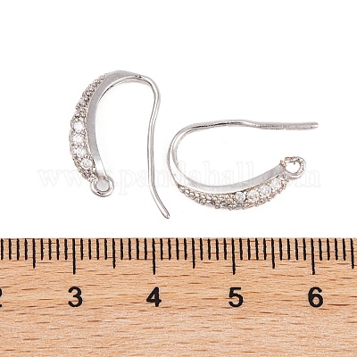 Стойки обшивки латунь кубический цирконий серьги крючки KK-S374-05P-08-1