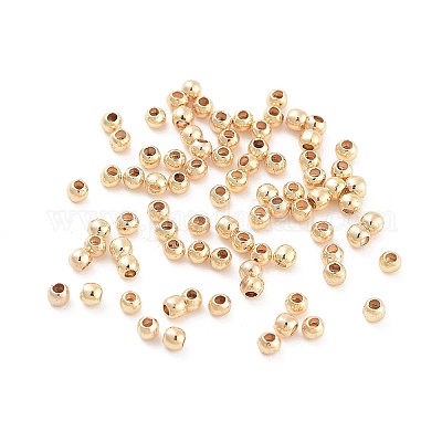 Латунные твердые бусины KK-WH0034-02A-G-1