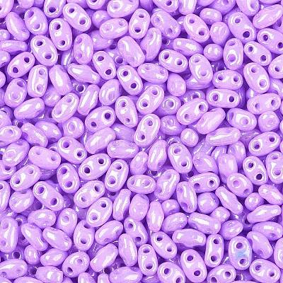 Непрозрачные цвета блестящие стеклянные бусины SEED-T006-02D-1