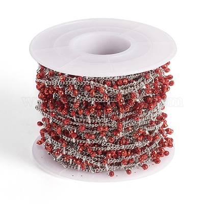 Латунная цепочка из бисера ручной работы CHC-G011-07P-10-1