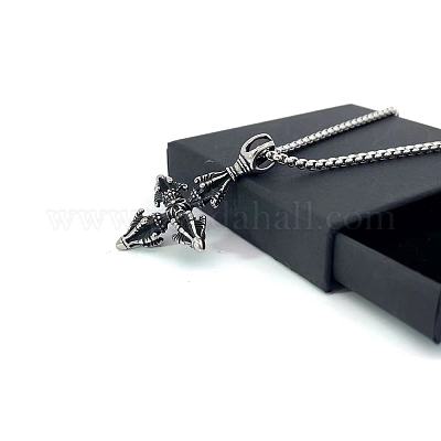Крест из нержавеющей стали винтажные панк-ожерелья для мужчин CD2229-1
