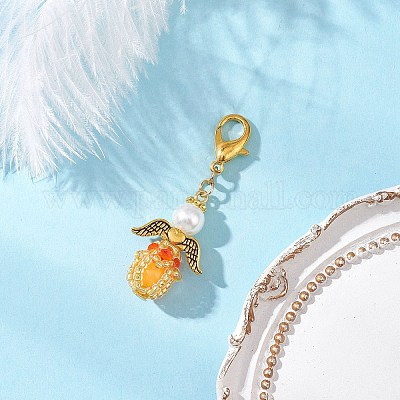 Подвески из светящегося акрила и стеклянных бусин ручной работы HJEW-MZ00379-04-1