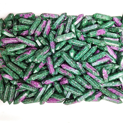 Натуральный рубин в целебных камнях цоизите PW-WG3C574-20-1