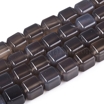 Серые натуральные бусины из агата  G-N353-03A-01-1