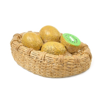 Кабошоны с имитацией фруктов из непрозрачной смолы RESI-G076-01F-1