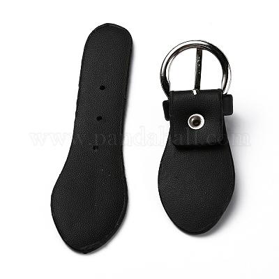 Черные пряжки из искусственной кожи FIND-WH0111-285P-1