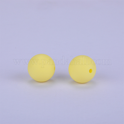 Круглые силиконовые фокусные бусины SI-JX0046A-91-1