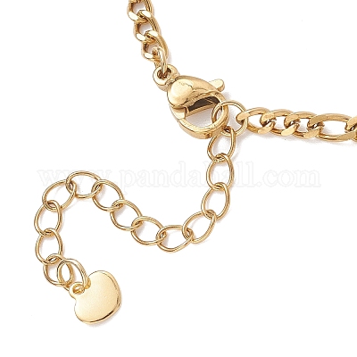 Изготовление ожерелья из цепочки Фигаро толщиной 3 мм из нержавеющей стали 304 AJEW-JB01465-01-1