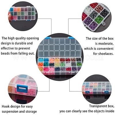 Прозрачные стеклянные бусины GLAA-PH0007-47-1