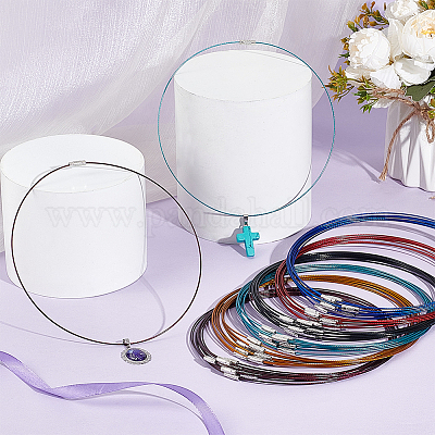 60 шт. 6-цветный шнур из нержавеющей стали для ожерелья TWIR-UN0001-13A-1