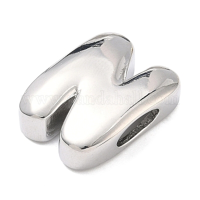 Латунные бусины с инициалами&nbsp;KK-B167-27P-01N-1