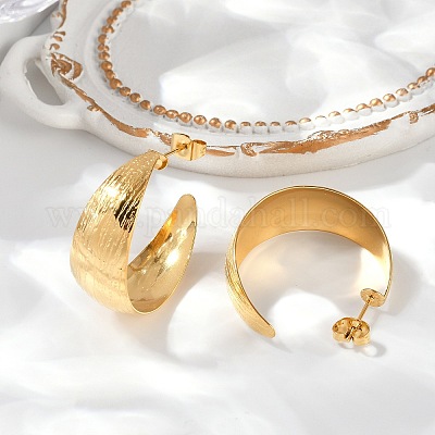 Серьги-гвоздики из нержавеющей стали 304 EJEW-G423-34A-G-1