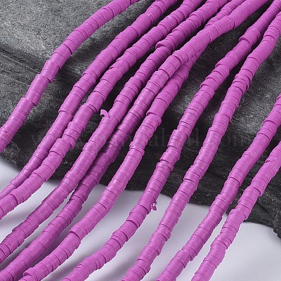 Плоские круглые бусинки распорки ручной полимерной глины CLAY-R067-4.0mm-05-1