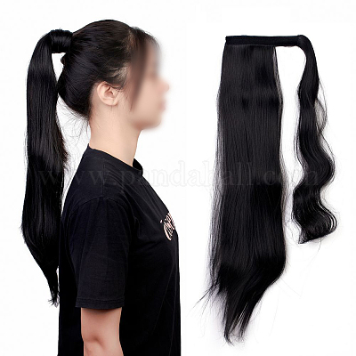 Wholesale Long Straight Ponytail Hair Extension Magic Paste 