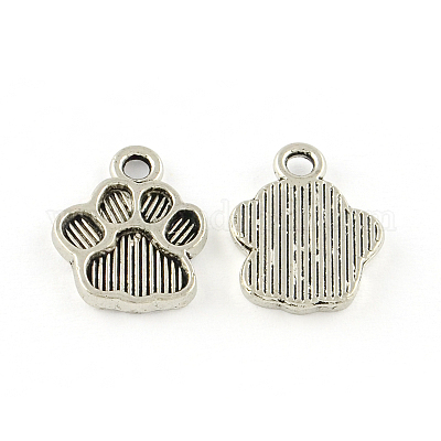 Собака Прайнтс тибетский стиль сеттинги сплава кулон эмали TIBEP-R338-30AS-NR-1