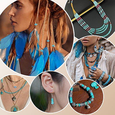 100 шт окрашенные синтетические бирюзовые европейские бусины&nbsp;SPDL-PH0001-03-1