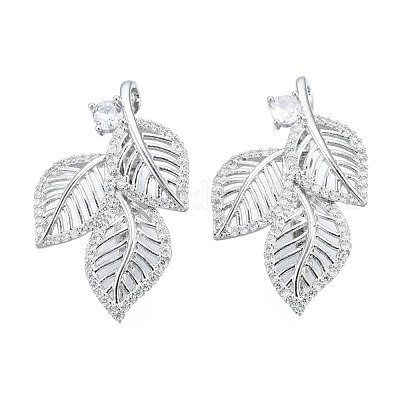 Застежки-твистеры из латуни с микропейвом и прозрачным фианитом KK-N233-402P-1